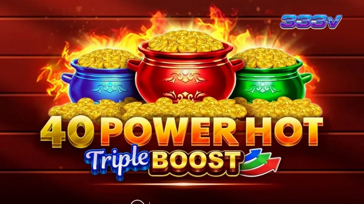 Tampilan visual slot 40 Power Hot Triple Boost dengan simbol klasik