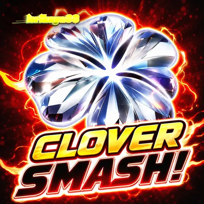 Tampilan visual slot Clover Smash dengan simbol semanggi bercahaya
