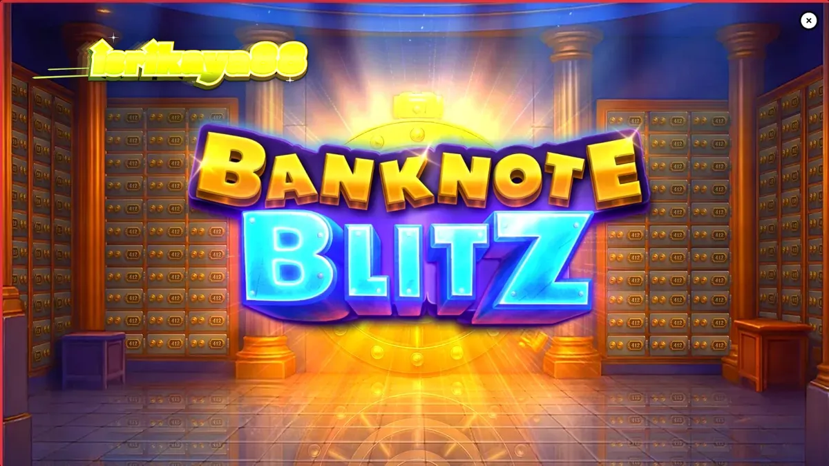 Tampilan visual brankas mewah dalam permainan slot Banknote Blitz